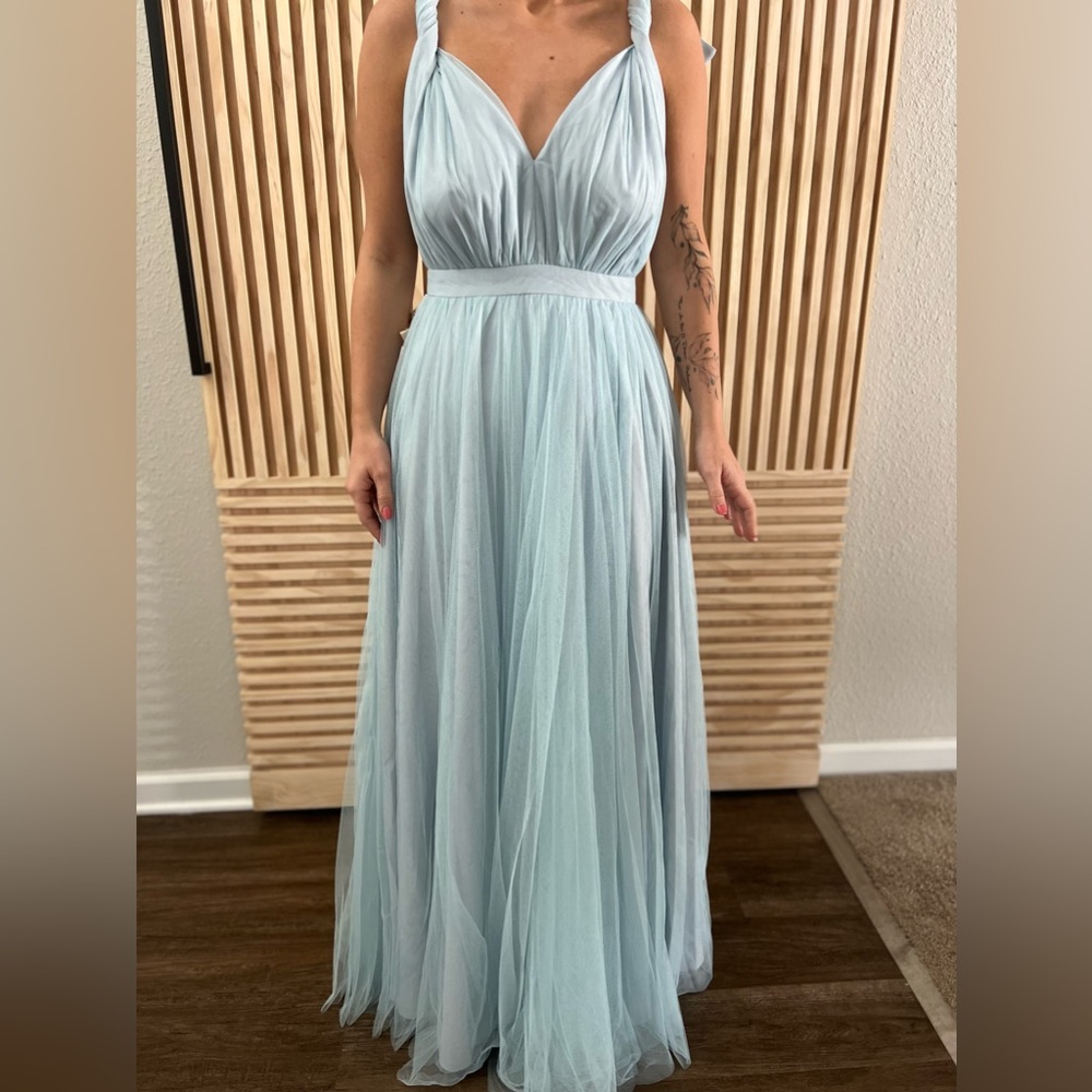 Fame and Partners | Light Blue Tulle Gown